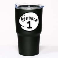Gobble 1 2 3 Funny Thanksgiving Matching Tumbler
