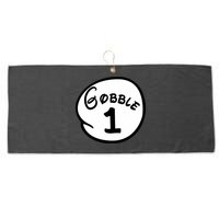 Gobble 1 2 3 Funny Thanksgiving Matching Large Microfiber Waffle Golf Towel
