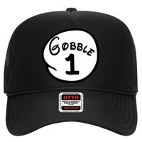 Gobble 1 2 3 Funny Thanksgiving Matching Hat