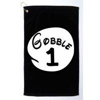 Gobble 1 2 3 Funny Thanksgiving Matching Golf Towel