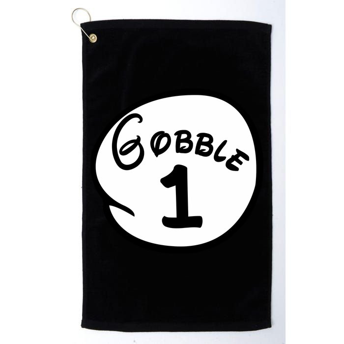 Gobble 1 2 3 Funny Thanksgiving Matching Golf Towel