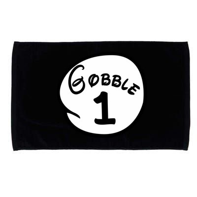 Gobble 1 2 3 Funny Thanksgiving Matching Microfiber Hand Towel