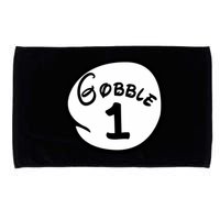Gobble 1 2 3 Funny Thanksgiving Matching Microfiber Hand Towel