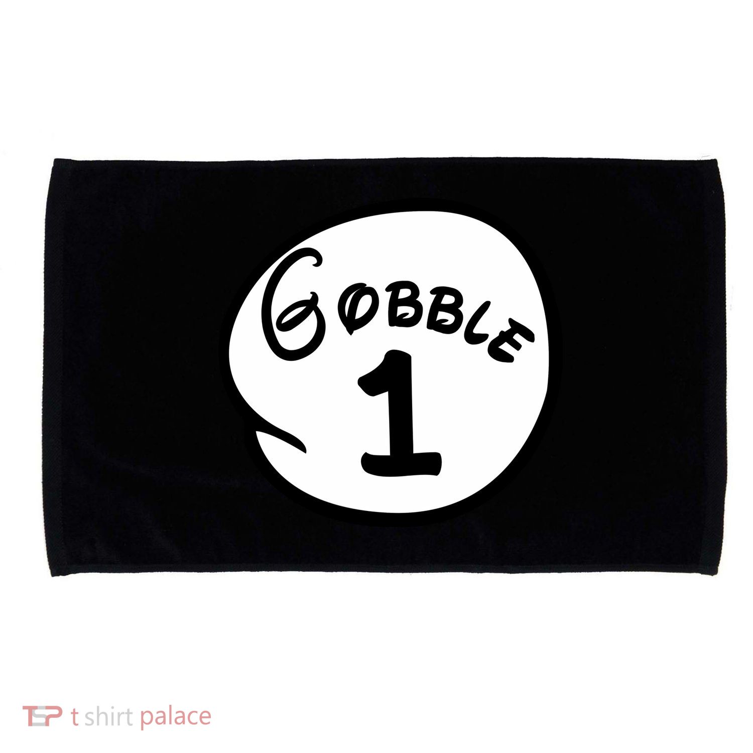 Gobble 1 2 3 Funny Thanksgiving Matching Microfiber Hand Towel