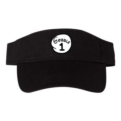 Gobble 1 2 3 Funny Thanksgiving Matching Visor
