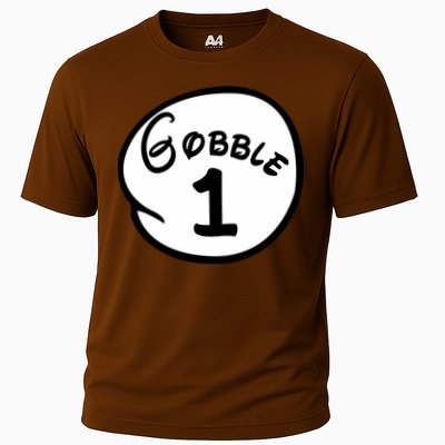 Gobble 1 2 3 Funny Thanksgiving Matching Performance Shirt