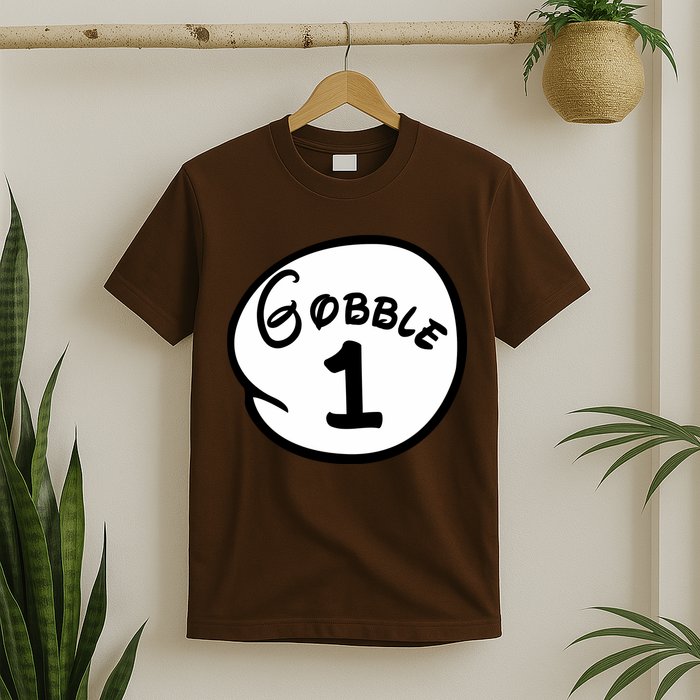 Gobble 1 2 3 Funny Thanksgiving Matching T-Shirt