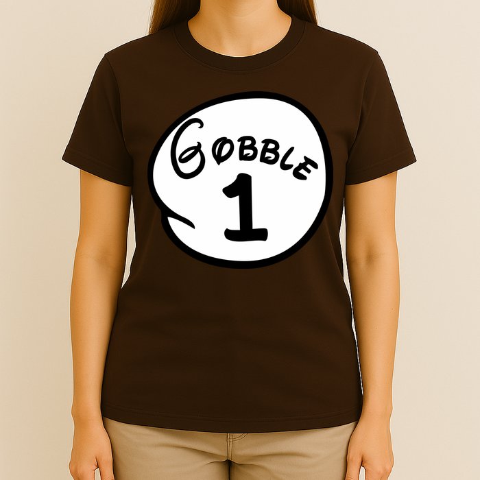 Gobble 1 2 3 Funny Thanksgiving Matching T-Shirt