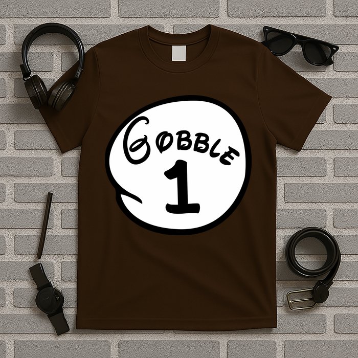 Gobble 1 2 3 Funny Thanksgiving Matching T-Shirt