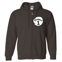 Gobble 1 2 3 Funny Thanksgiving Matching Full Zip Hoodie