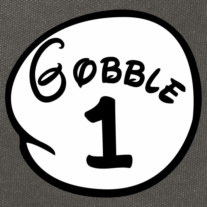 Gobble 1 2 3 Funny Thanksgiving Matching Cotton Canvas Backpack