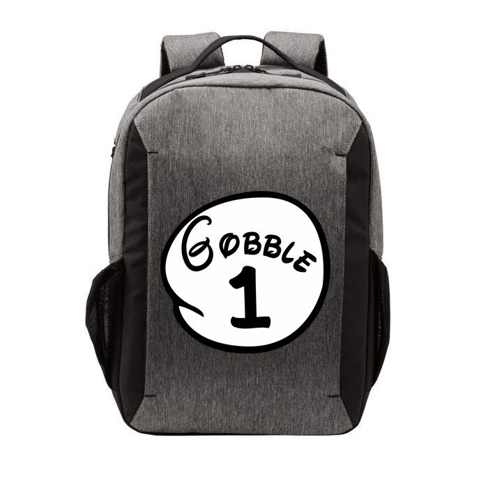 Gobble 1 2 3 Funny Thanksgiving Matching Vector Backpack