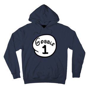 Gobble 1 2 3 Funny Thanksgiving Matching Hoodie