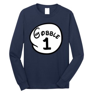 Gobble 1 2 3 Funny Thanksgiving Matching Long Sleeve Shirt