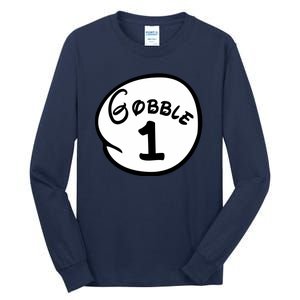 Gobble 1 2 3 Funny Thanksgiving Matching Tall Long Sleeve T-Shirt