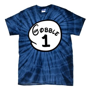 Gobble 1 2 3 Funny Thanksgiving Matching Tie-Dye T-Shirt