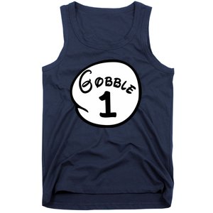 Gobble 1 2 3 Funny Thanksgiving Matching Tank Top