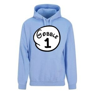 Gobble 1 2 3 Funny Thanksgiving Matching Unisex Surf Hoodie