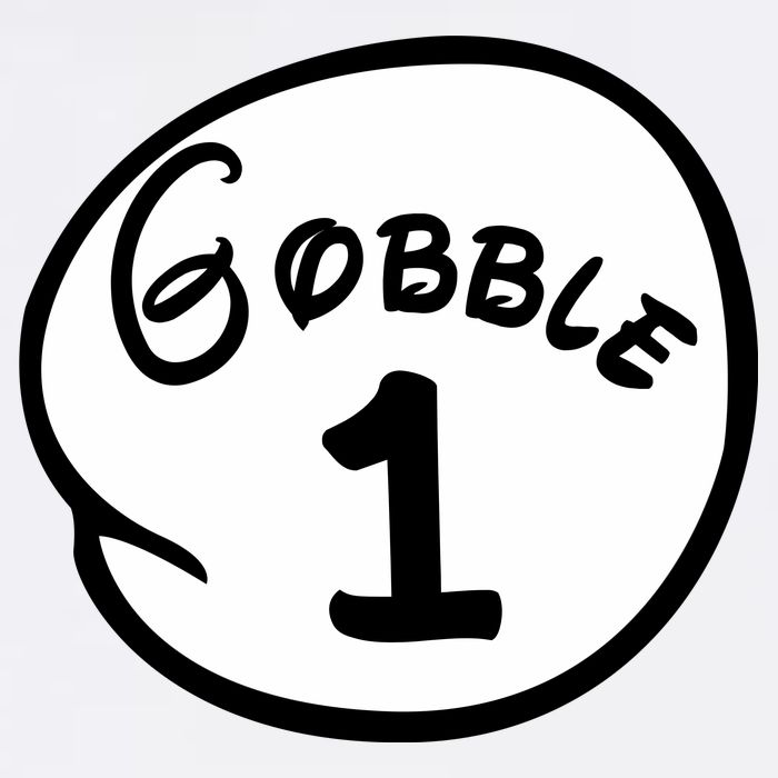 Gobble 1 2 3 Funny Thanksgiving Matching Garment-Dyed Sweatshirt
