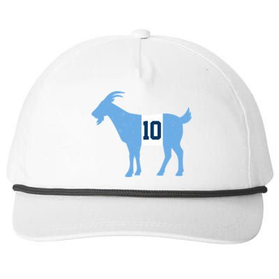 Messi Goat #10 Argentina Soccer Snapback Five-Panel Rope Hat