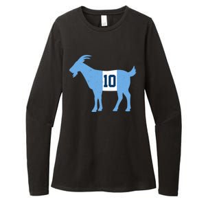 Messi Goat #10 Argentina Soccer Womens CVC Long Sleeve Shirt