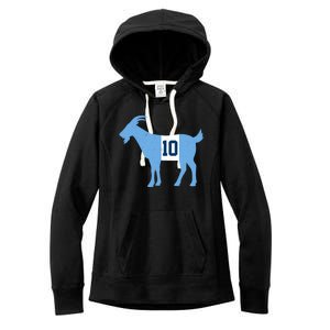 Messi Goat #10 Argentina Soccer Women's Fleece Hoodie