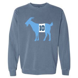 Messi Goat #10 Argentina Soccer Garment-Dyed Sweatshirt