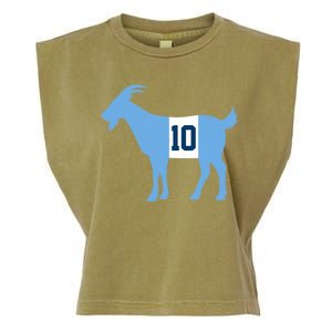 Messi Goat #10 Argentina Soccer Garment-Dyed Women's Muscle Tee