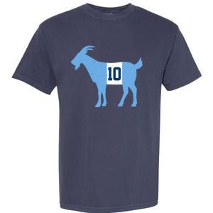 Messi Goat #10 Argentina Soccer Garment-Dyed Heavyweight T-Shirt