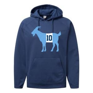 Messi Goat #10 Argentina Soccer Performance Fleece Hoodie