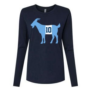 Messi Goat #10 Argentina Soccer Womens Cotton Relaxed Long Sleeve T-Shirt