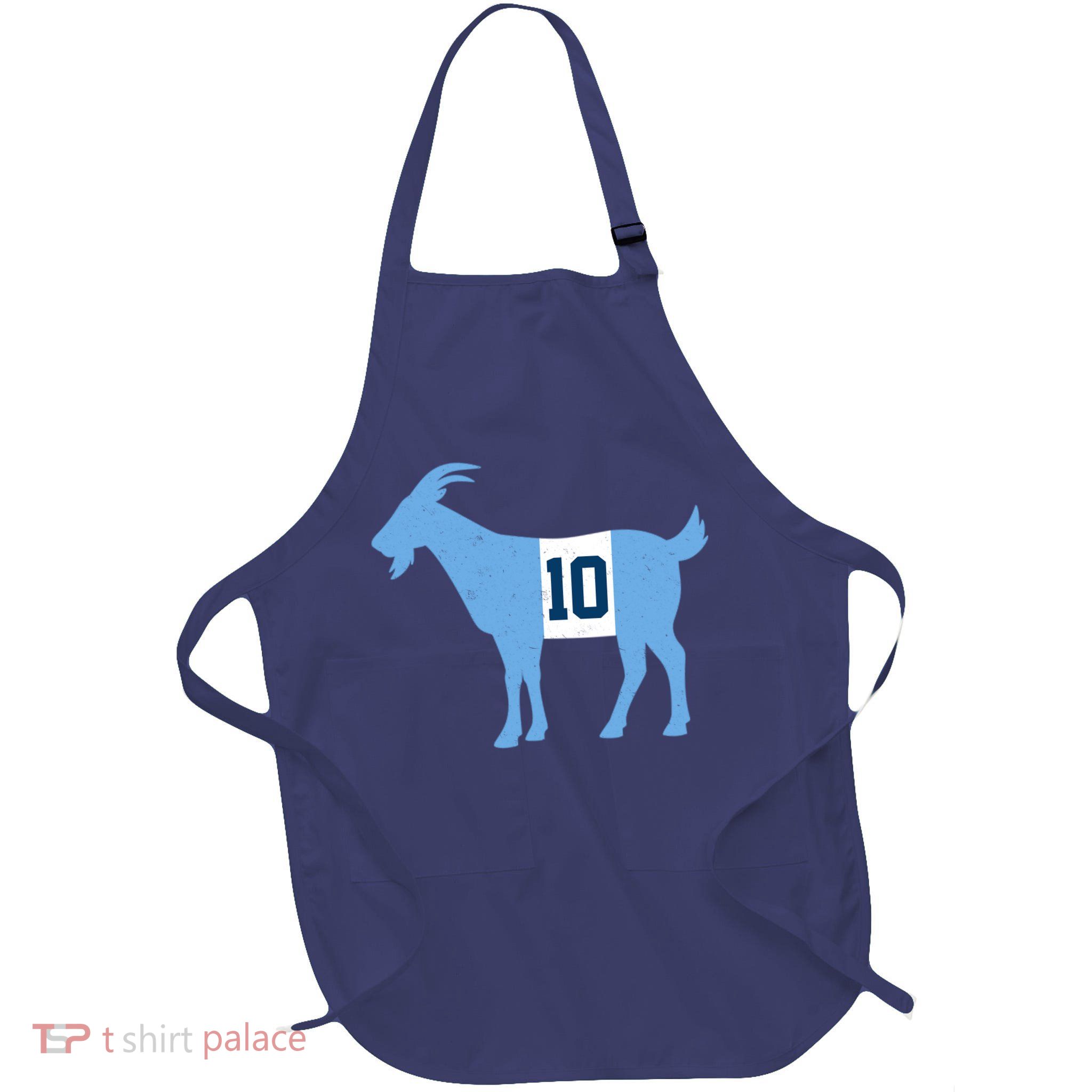 Messi Goat #10 Argentina Soccer Full-Length Apron With Pockets