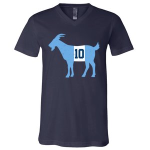 Messi Goat #10 Argentina Soccer V-Neck T-Shirt