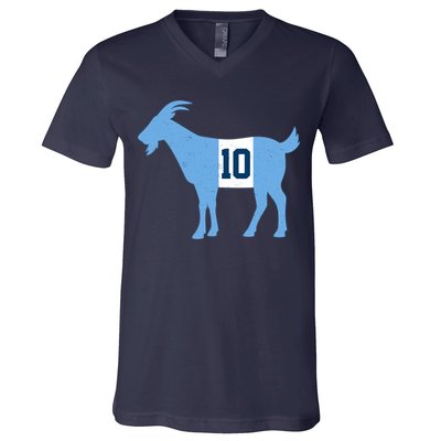 Messi Goat #10 Argentina Soccer V-Neck T-Shirt