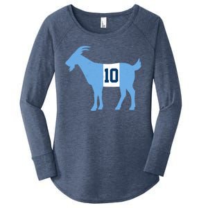 Messi Goat #10 Argentina Soccer Women's Perfect Tri Tunic Long Sleeve Shirt