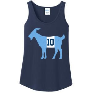 Messi Goat #10 Argentina Soccer Ladies Essential Tank