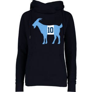 Messi Goat #10 Argentina Soccer Womens Funnel Neck Pullover Hood