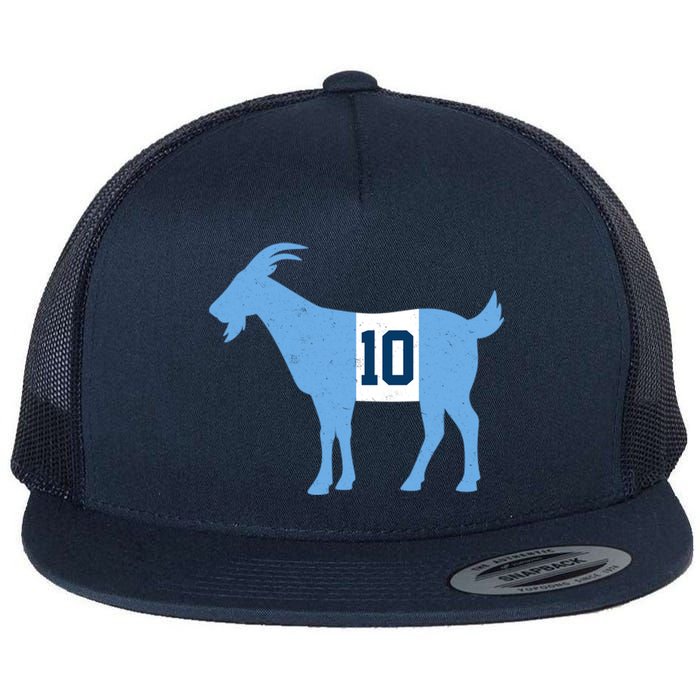 Messi Goat #10 Argentina Soccer Flat Bill Trucker Hat