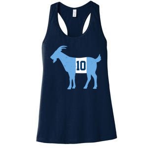 Messi Goat #10 Argentina Soccer Women's Racerback Tank