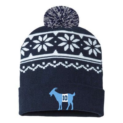 Messi Goat #10 Argentina Soccer USA-Made Snowflake Beanie