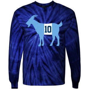 Messi Goat #10 Argentina Soccer Tie-Dye Long Sleeve Shirt