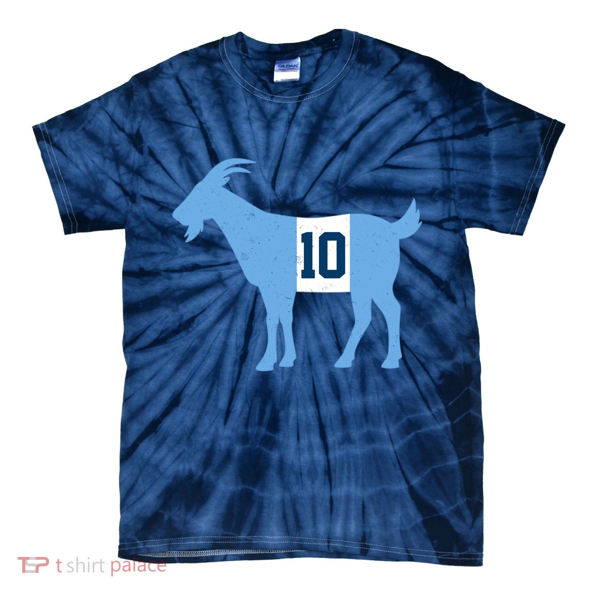 Messi Goat #10 Argentina Soccer Tie-Dye T-Shirt
