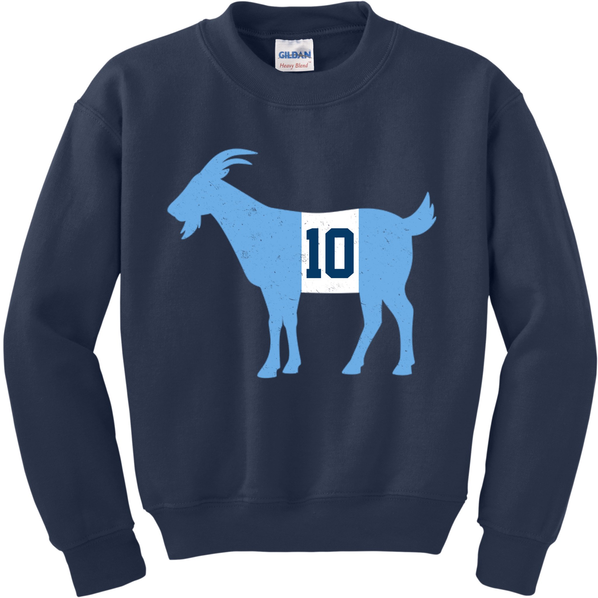 Messi Goat #10 Argentina Soccer Kids Sweatshirt