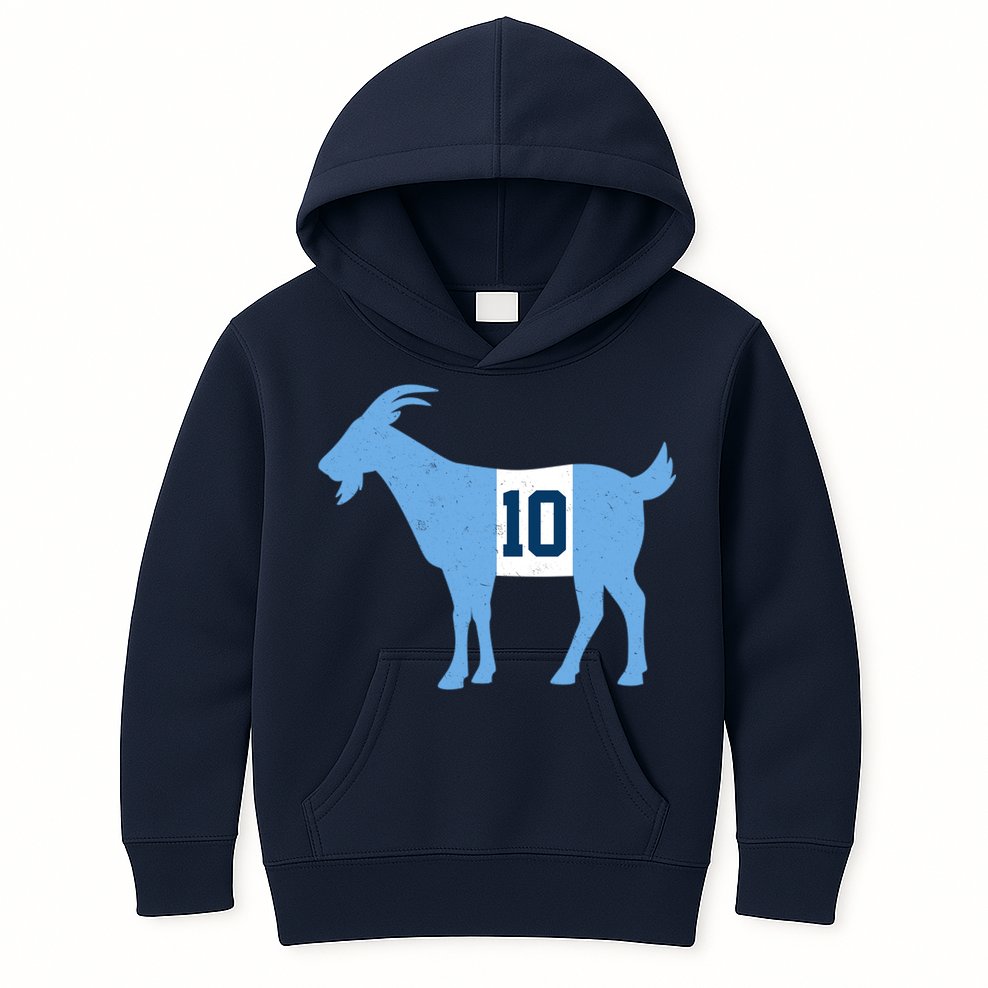 Messi Goat #10 Argentina Soccer Kids Hoodie