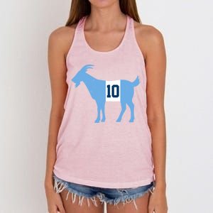 Messi Goat #10 Argentina Soccer Women's Knotted Racerback Tank