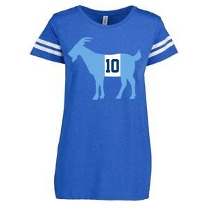 Messi Goat #10 Argentina Soccer Enza Ladies Jersey Football T-Shirt