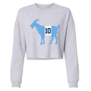 Messi Goat #10 Argentina Soccer Cropped Pullover Crew