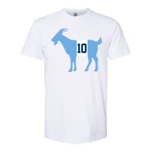 Messi Goat #10 Argentina Soccer Softstyle CVC T-Shirt