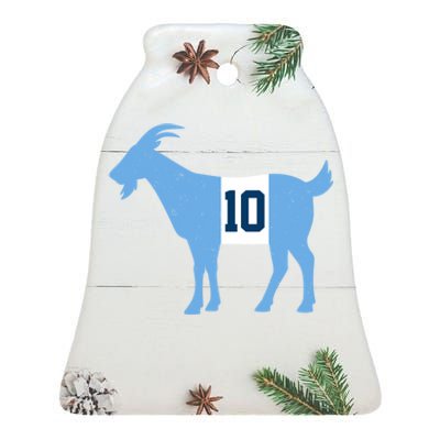 Messi Goat #10 Argentina Soccer Ceramic Bell Ornament