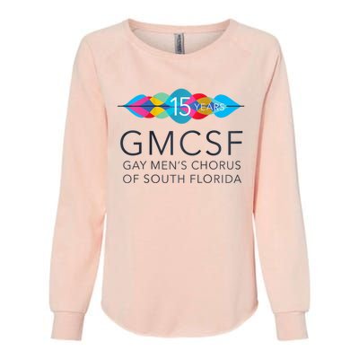 Gmcsf 15th Anniversary Logo White Raglan Baseball Womens California Wash Sweatshirt